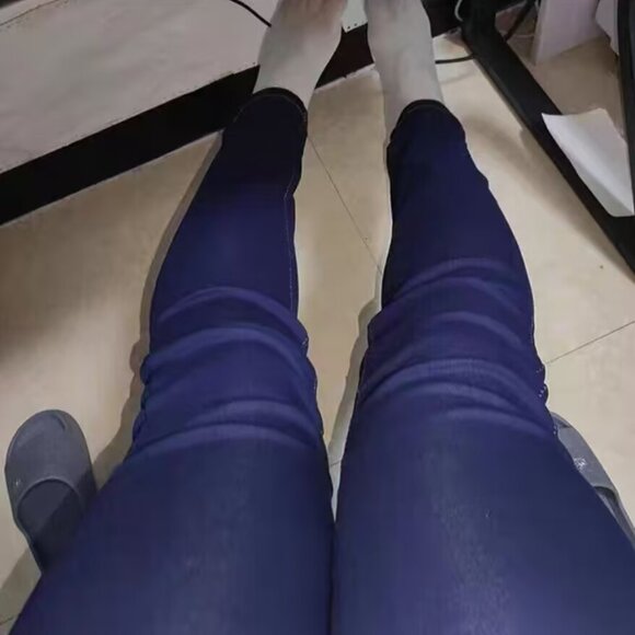 Navy women's dark blue jeans Plus XL - Picture 2 of 2